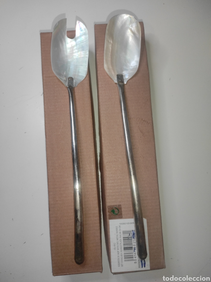 Artesan&iacute;a: Kit ensalada cuchara n&aacute;car y plata - Foto 2
