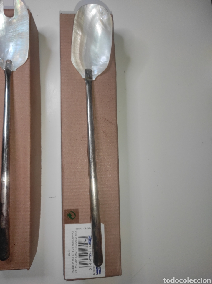 Artesan&iacute;a: Kit ensalada cuchara n&aacute;car y plata - Foto 3
