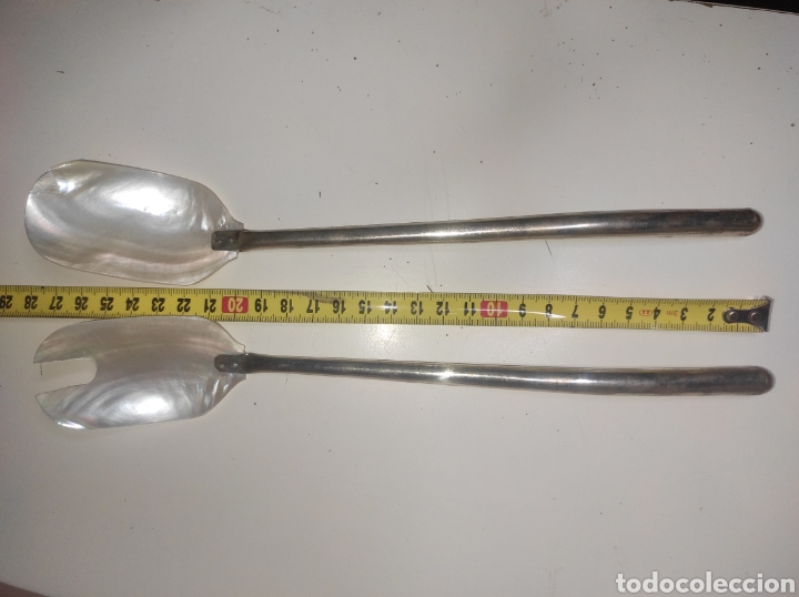 Artesan&iacute;a: Kit ensalada cuchara n&aacute;car y plata - Foto 5