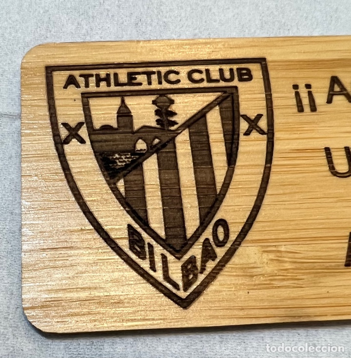 Artesan&iacute;a: Im&aacute;n de bamb&uacute; grabado con l&aacute;ser Athletic de Bilbao - Foto 2