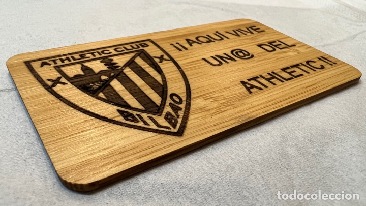 Artesan&iacute;a: Im&aacute;n de bamb&uacute; grabado con l&aacute;ser Athletic de Bilbao - Foto 3