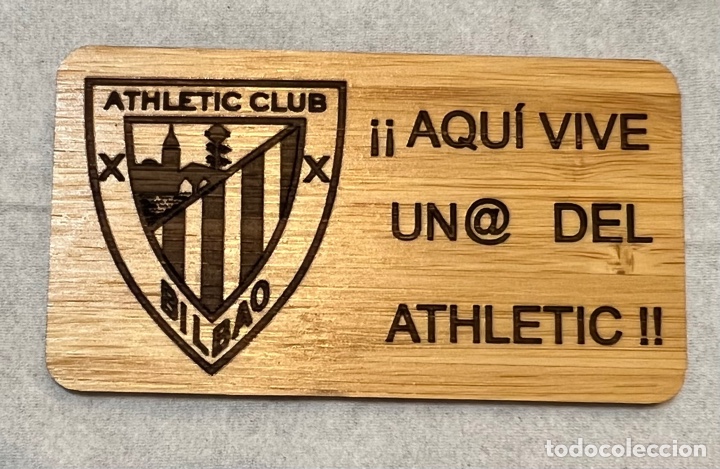 Artesan&iacute;a: Im&aacute;n de bamb&uacute; grabado con l&aacute;ser Athletic de Bilbao - Foto 1