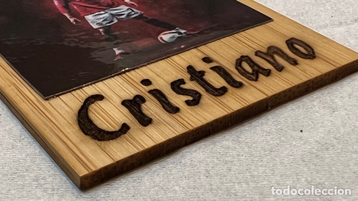 Artesan&iacute;a: Im&aacute;n de bamb&uacute; Cristiano Ronaldo grabado l&aacute;ser - Foto 2