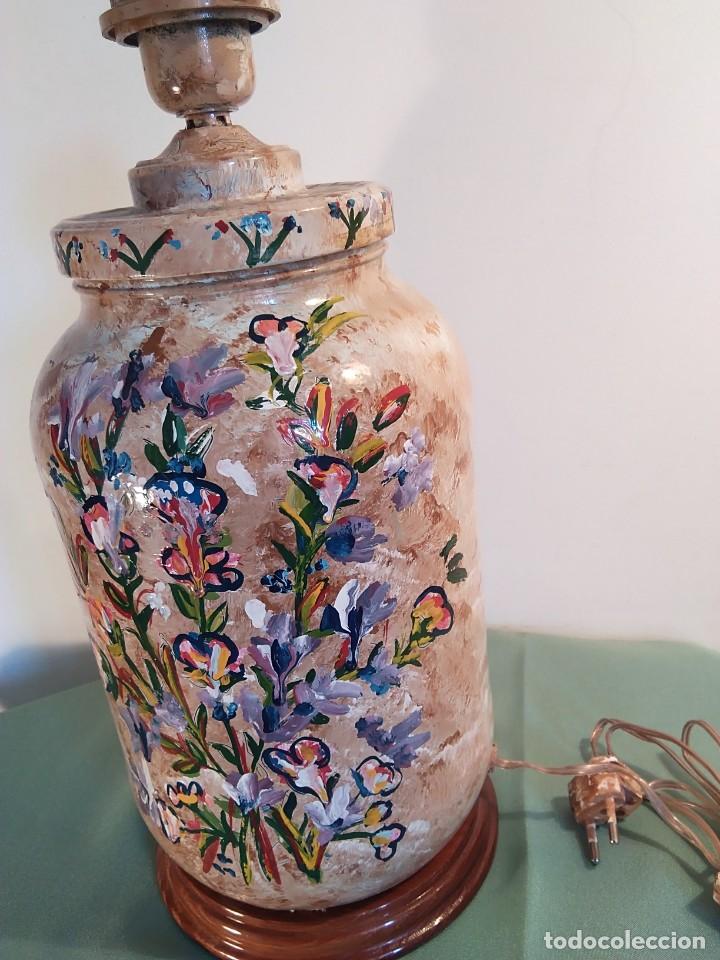 Artesan&iacute;a: L&aacute;mpara jarron pintado a mano. - Foto 2
