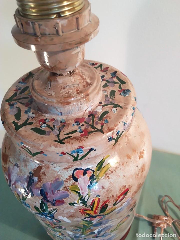 Artesan&iacute;a: L&aacute;mpara jarron pintado a mano. - Foto 3