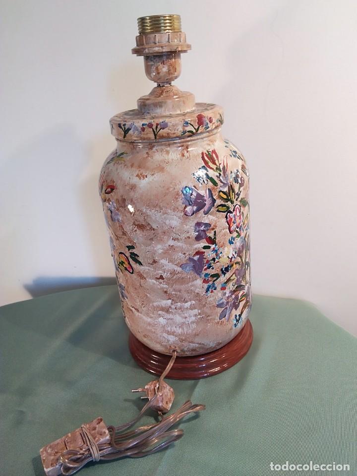 Artesan&iacute;a: L&aacute;mpara jarron pintado a mano. - Foto 4