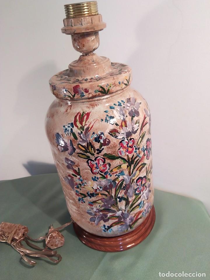 Artesan&iacute;a: L&aacute;mpara jarron pintado a mano. - Foto 5
