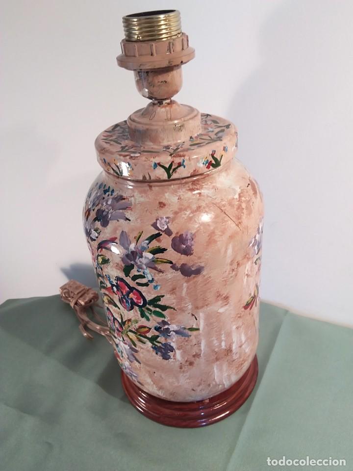 Artesan&iacute;a: L&aacute;mpara jarron pintado a mano. - Foto 6