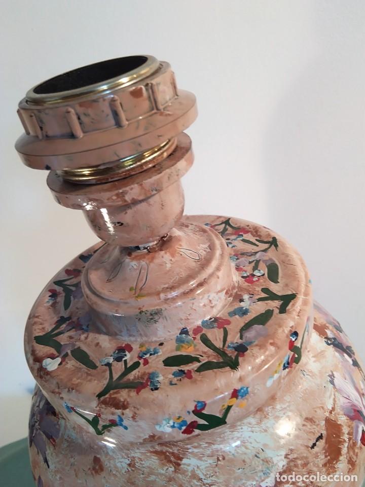 Artesan&iacute;a: L&aacute;mpara jarron pintado a mano. - Foto 7