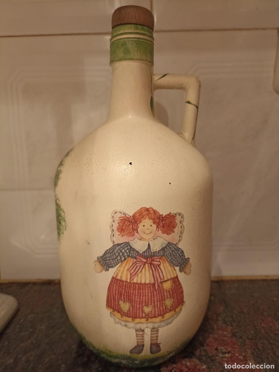 Artesan&iacute;a: BOTELLA TIPO DAMAJUANA PINTADA - Foto 2