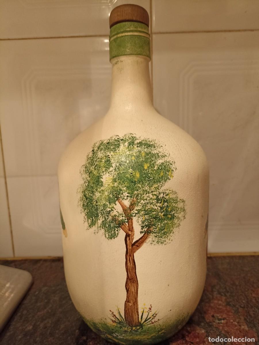 Artesan&iacute;a: BOTELLA TIPO DAMAJUANA PINTADA - Foto 3