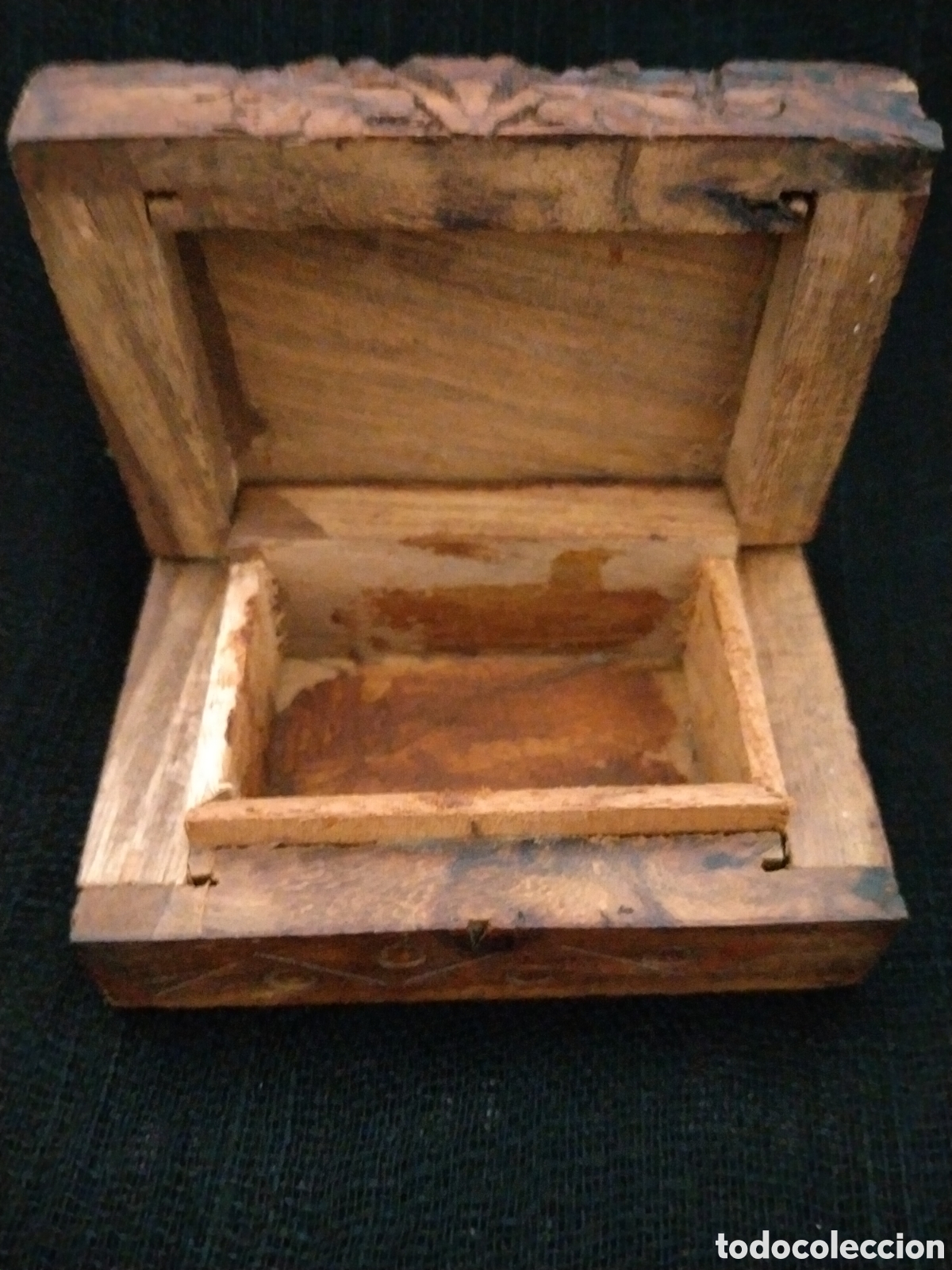Artesan&iacute;a: CAJITA ANTIGUA DE MADERA. - Foto 3