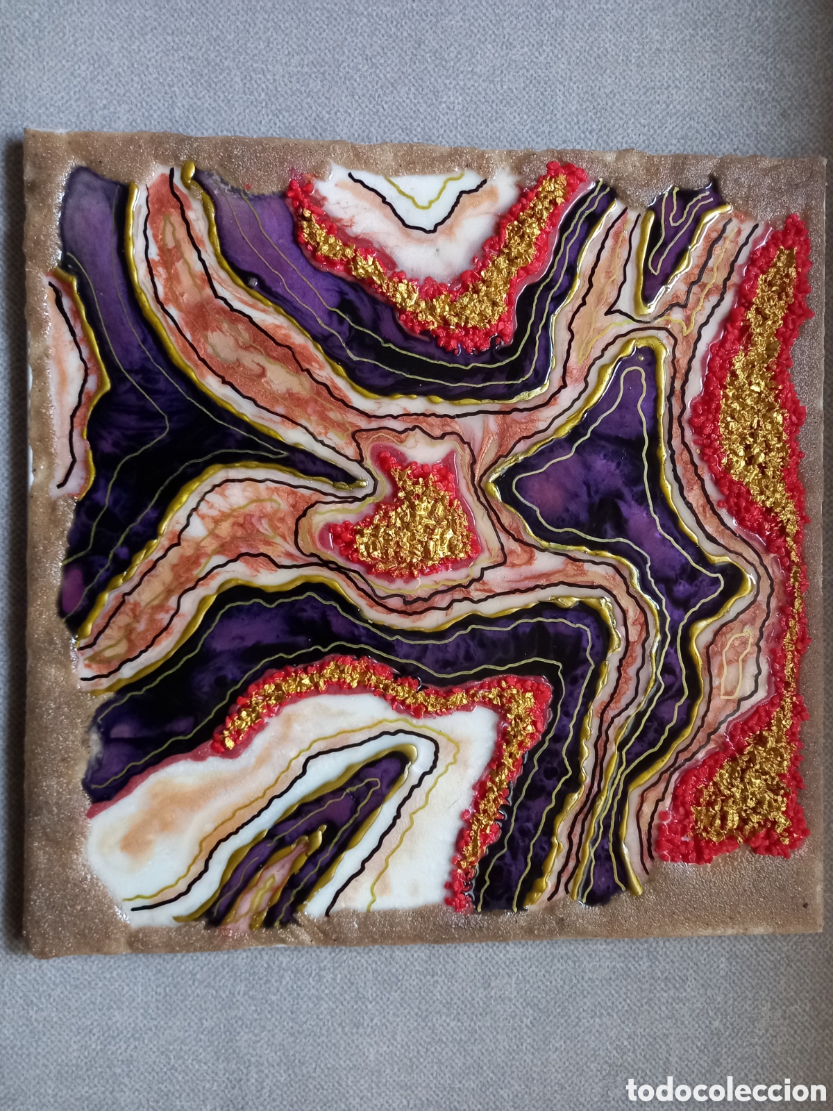 Artesan&iacute;a: Cuadro geoda en resina epoxi - Foto 1