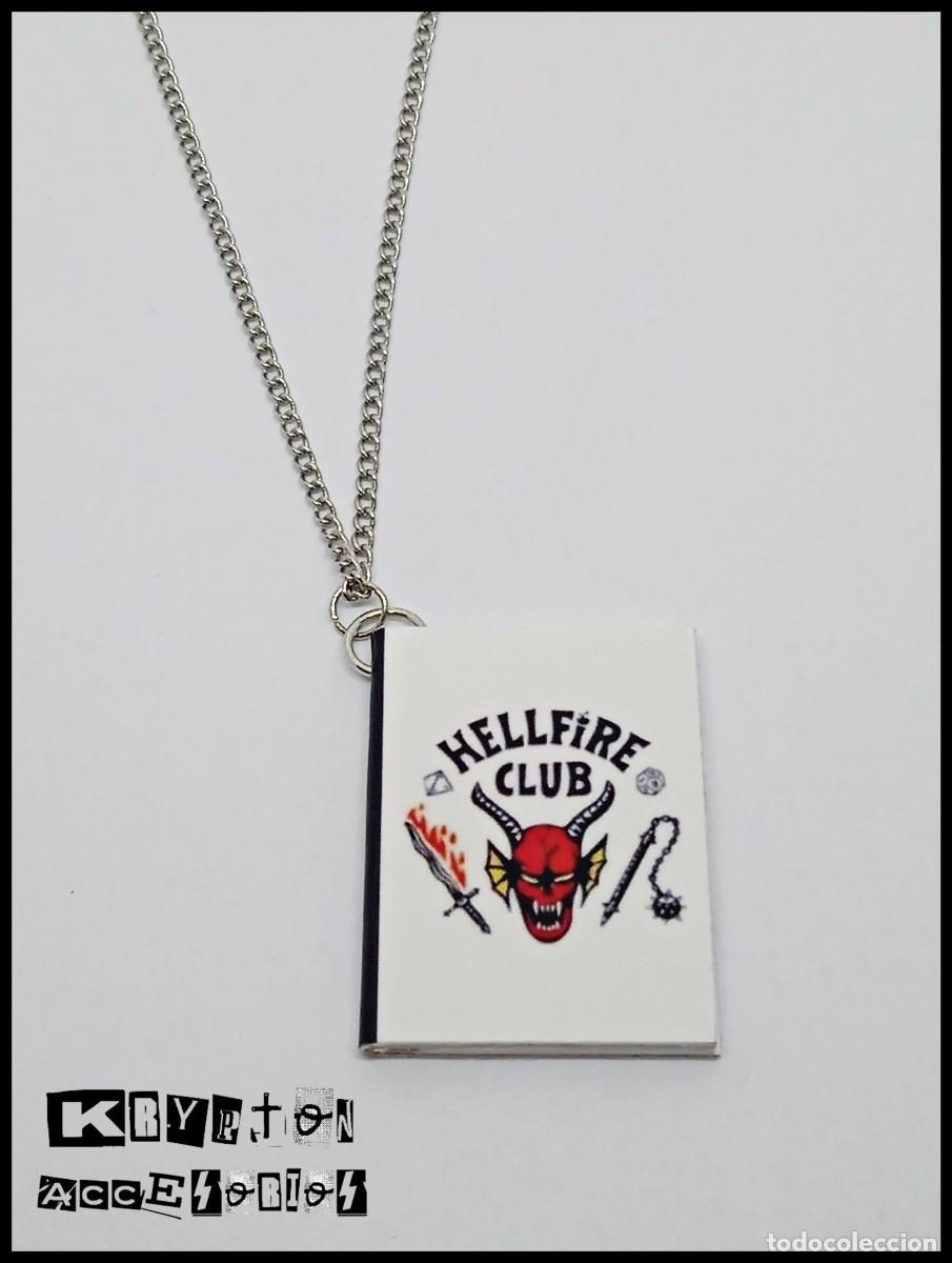Artesan&iacute;a: Conjunto STRANGER THINGS - Colgante - HELLFIRE CLUB - Mini Libro - Set - Collar y Pendientes - Foto 7
