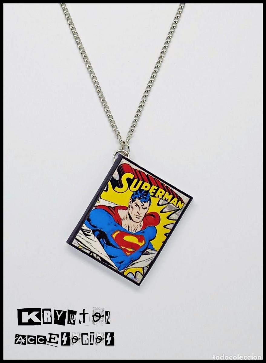 Artesan&iacute;a: Conjunto SUPERMAN - Collar y Pendientes - COMIC DC - Superheroe Krypton - Libro - El Hombre de Acero - Foto 2