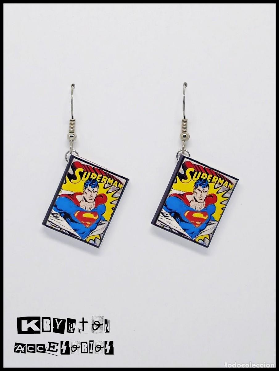 Artesan&iacute;a: Conjunto SUPERMAN - Collar y Pendientes - COMIC DC - Superheroe Krypton - Libro - El Hombre de Acero - Foto 3