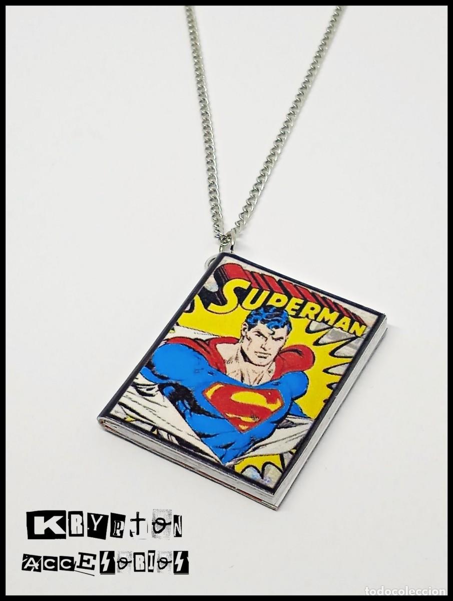 Artesan&iacute;a: Conjunto SUPERMAN - Collar y Pendientes - COMIC DC - Superheroe Krypton - Libro - El Hombre de Acero - Foto 4