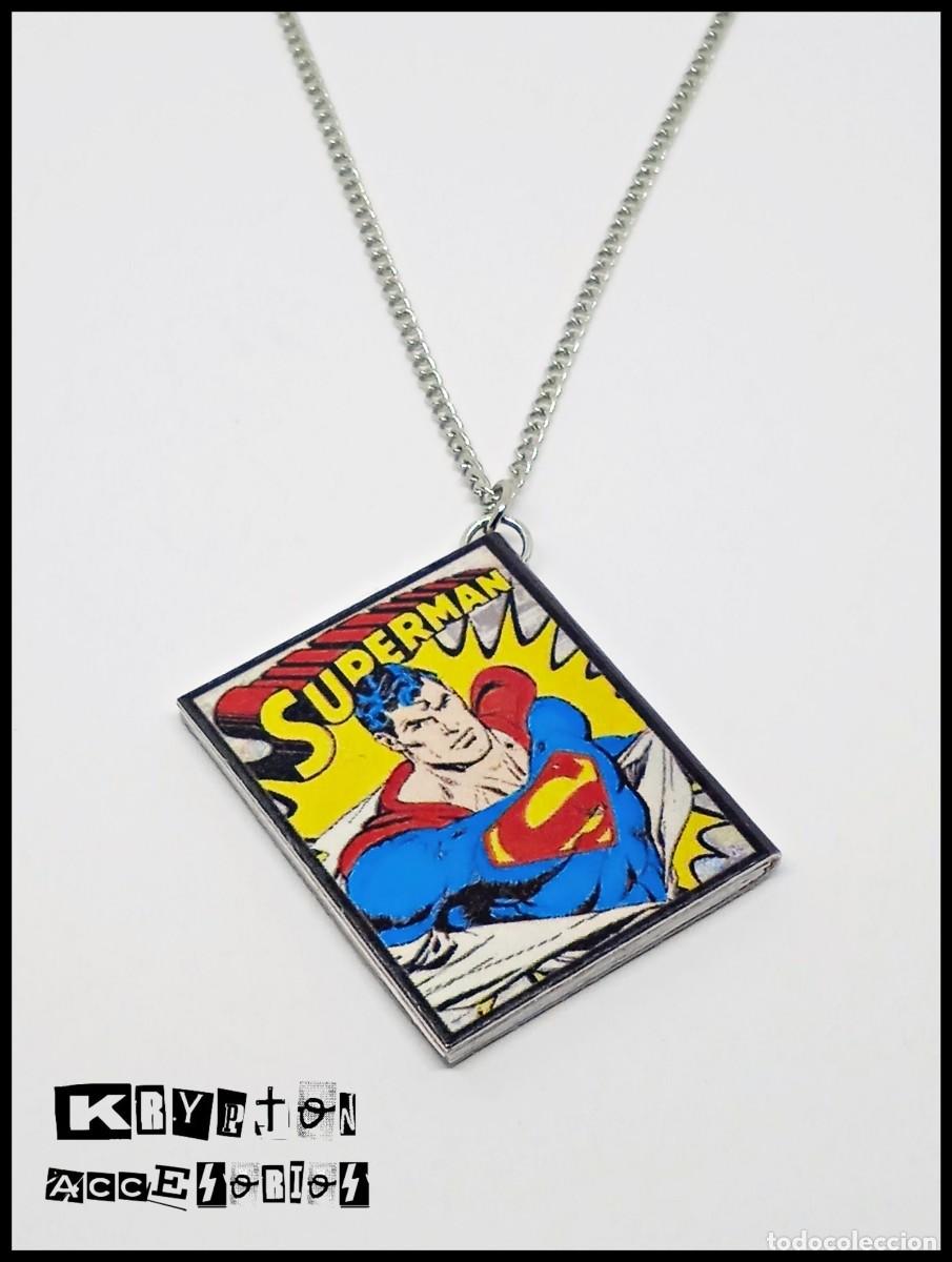 Artesan&iacute;a: Conjunto SUPERMAN - Collar y Pendientes - COMIC DC - Superheroe Krypton - Libro - El Hombre de Acero - Foto 5