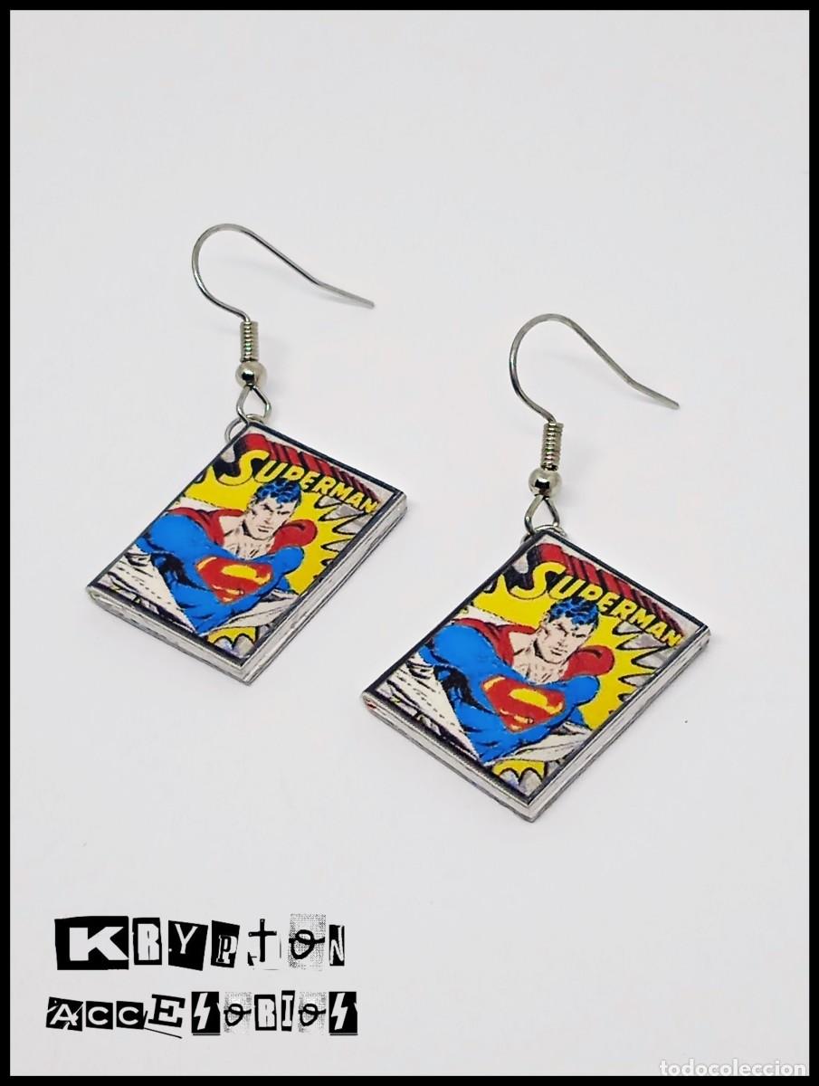 Artesan&iacute;a: Conjunto SUPERMAN - Collar y Pendientes - COMIC DC - Superheroe Krypton - Libro - El Hombre de Acero - Foto 6