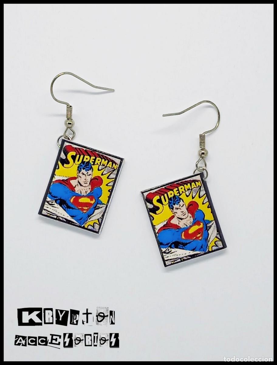 Artesan&iacute;a: Conjunto SUPERMAN - Collar y Pendientes - COMIC DC - Superheroe Krypton - Libro - El Hombre de Acero - Foto 7
