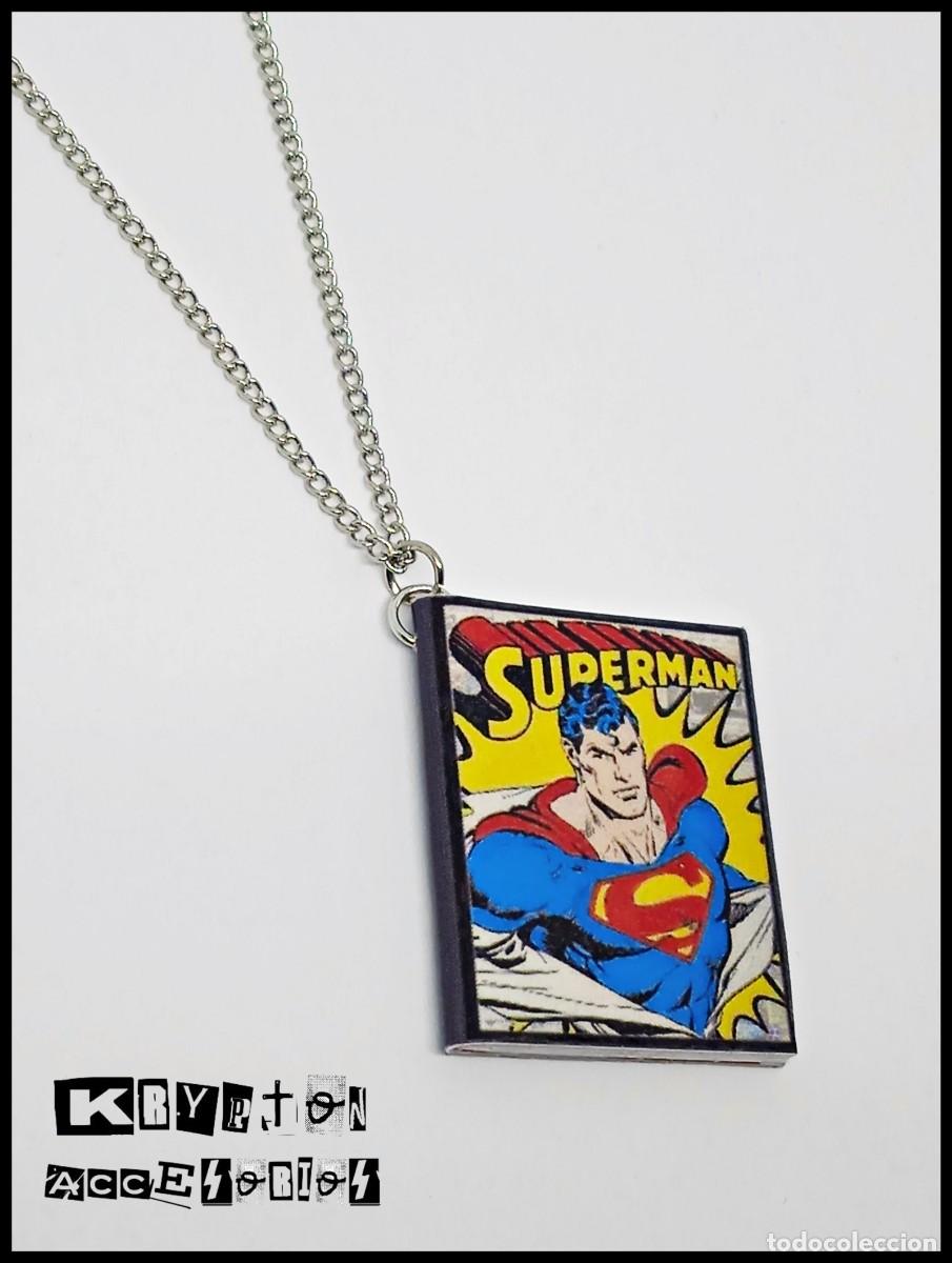 Artesan&iacute;a: Conjunto SUPERMAN - Collar y Pendientes - COMIC DC - Superheroe Krypton - Libro - El Hombre de Acero - Foto 8