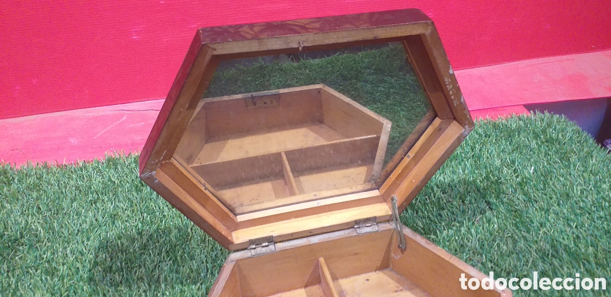 Artesan&iacute;a: CAJA DE MADERA JOYERO MARCA LA ESTRELLA. - Foto 3