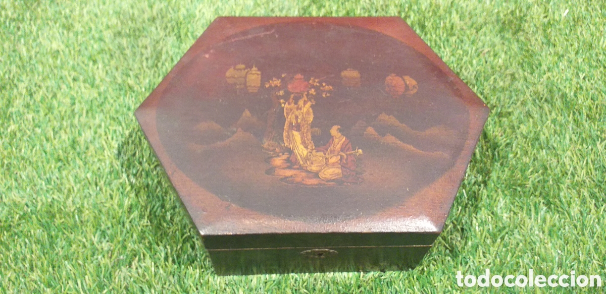 Artesan&iacute;a: CAJA DE MADERA JOYERO MARCA LA ESTRELLA. - Foto 1
