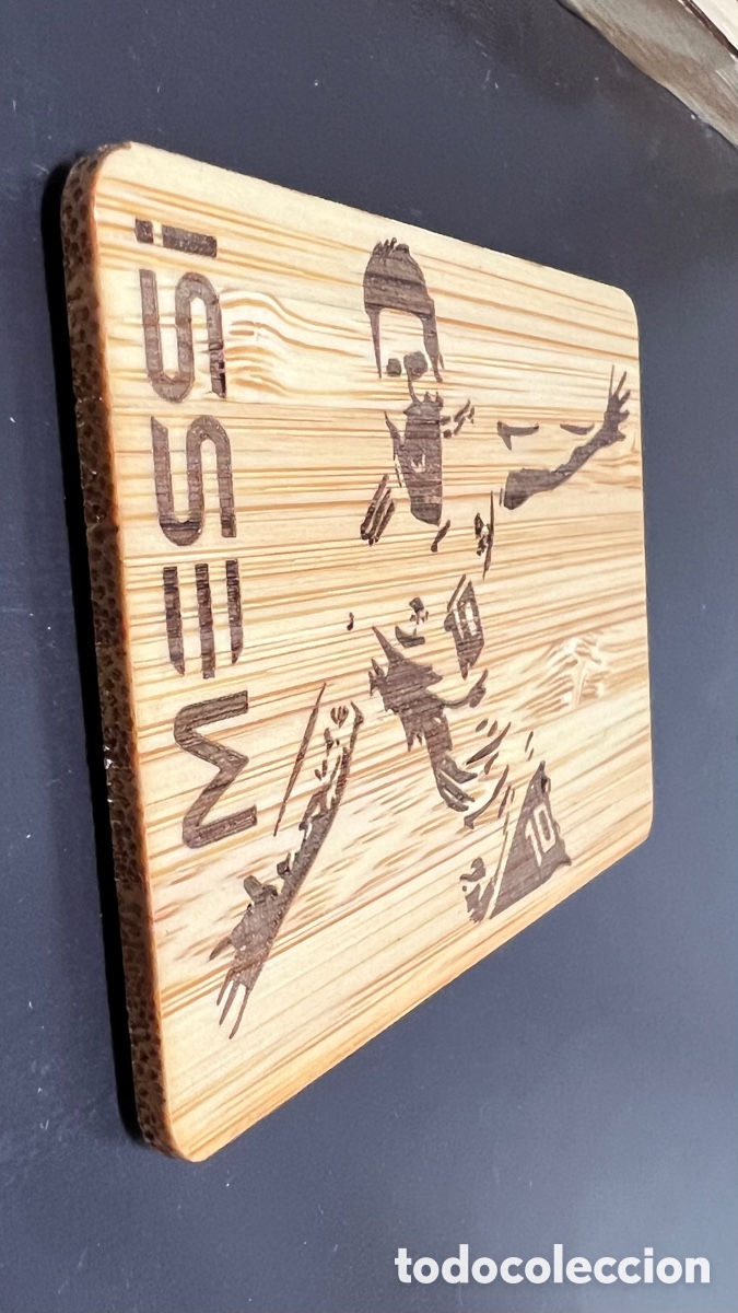 Artesan&iacute;a: Im&aacute;n de bamb&uacute; grabado con l&aacute;ser, Messi - Foto 2