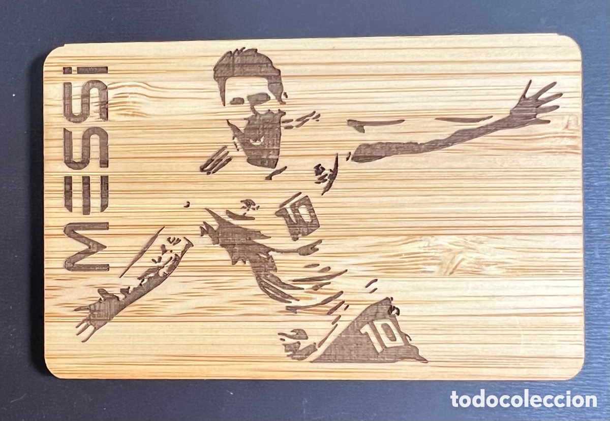 Artesan&iacute;a: Im&aacute;n de bamb&uacute; grabado con l&aacute;ser, Messi - Foto 1