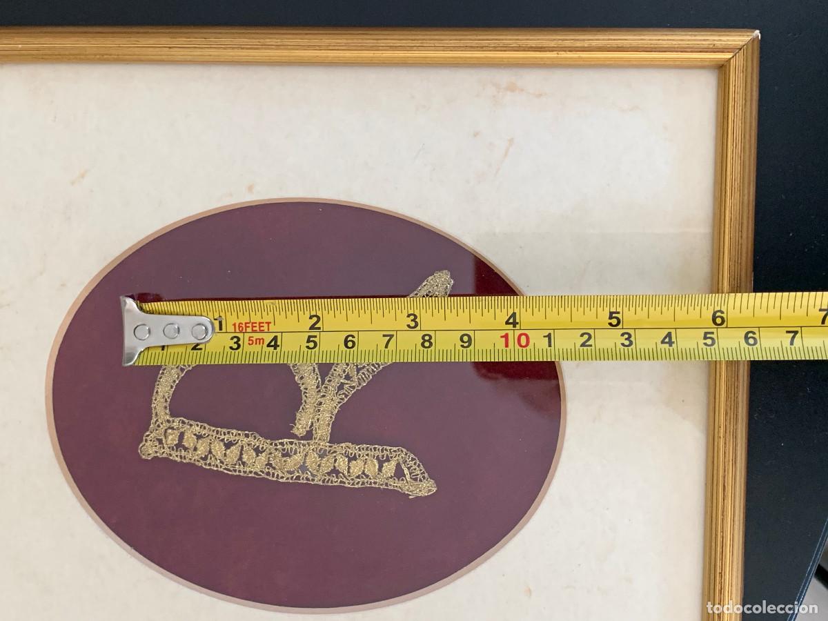 Artesan&iacute;a: Cuadro con inicial R de punta con hilo de oro - Foto 7