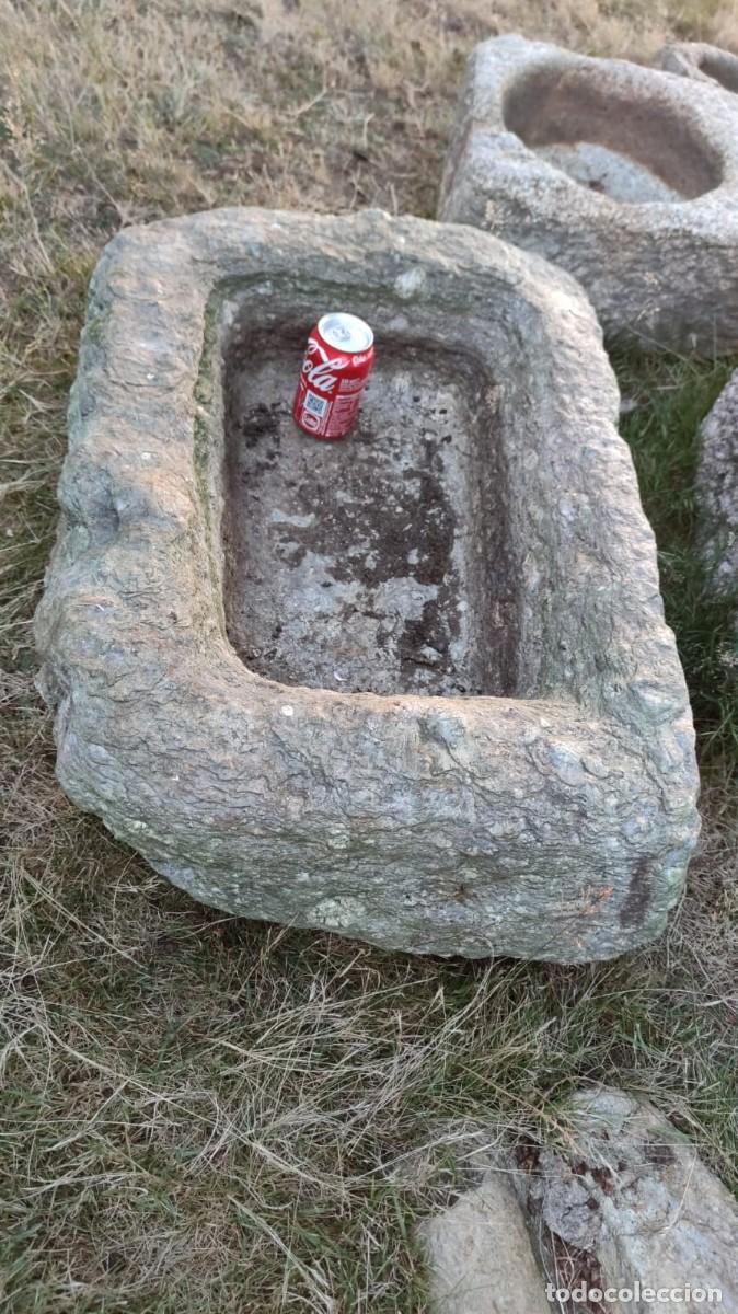 Artesan&iacute;a: Pila R&uacute;stica Rectangular de Piedra 85x50x20 // jrsanchezantiques - Foto 2