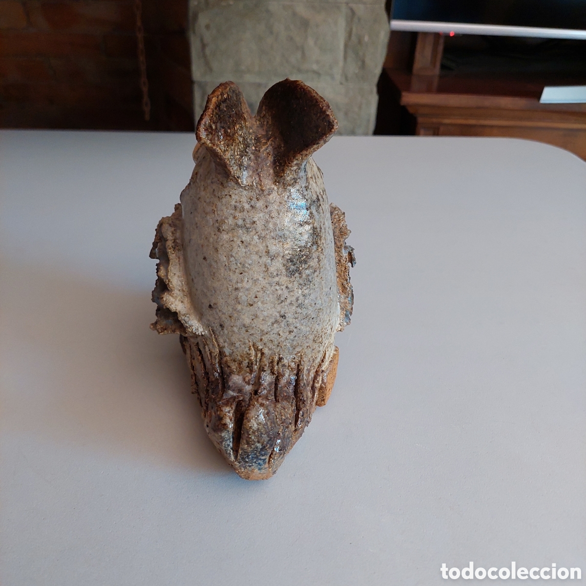 Artesan&iacute;a: Figura de B&uacute;ho de gres y esmalte - Foto 6