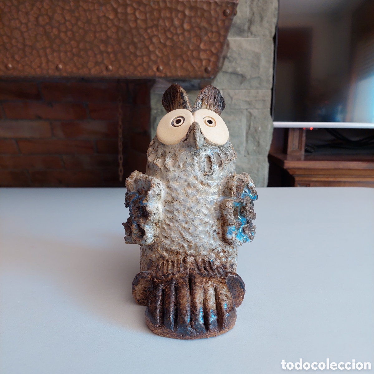Artesan&iacute;a: Figura de B&uacute;ho de gres y esmalte - Foto 7