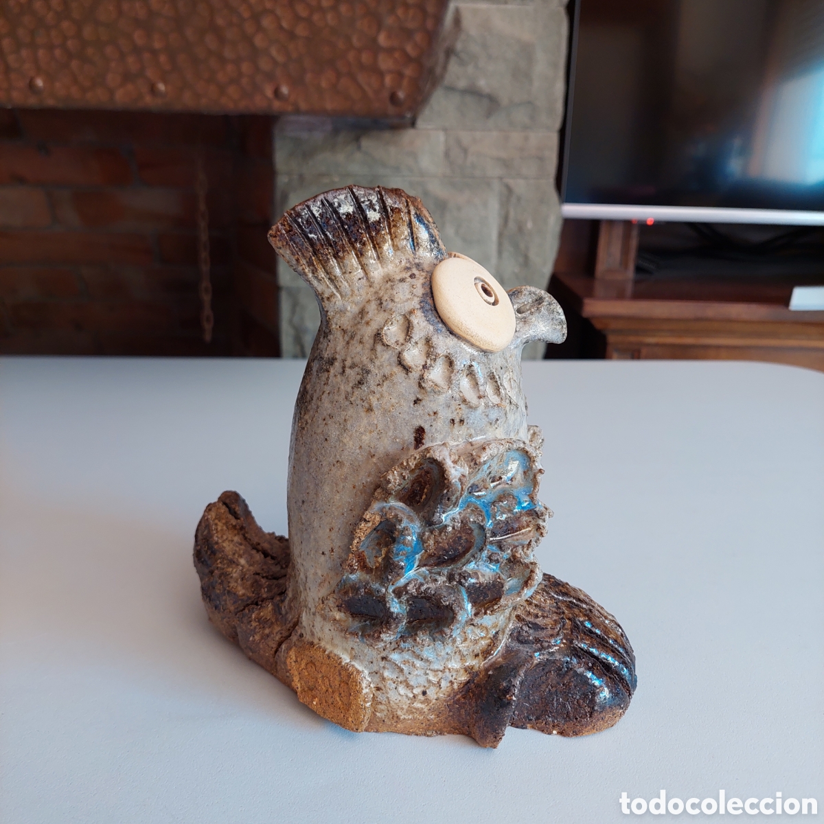 Artesan&iacute;a: Figura de B&uacute;ho de gres y esmalte - Foto 8
