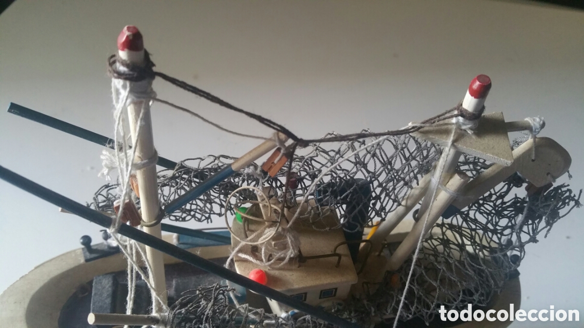 Artesan&iacute;a: Maqueta de barco de pesca de madera. - Foto 5