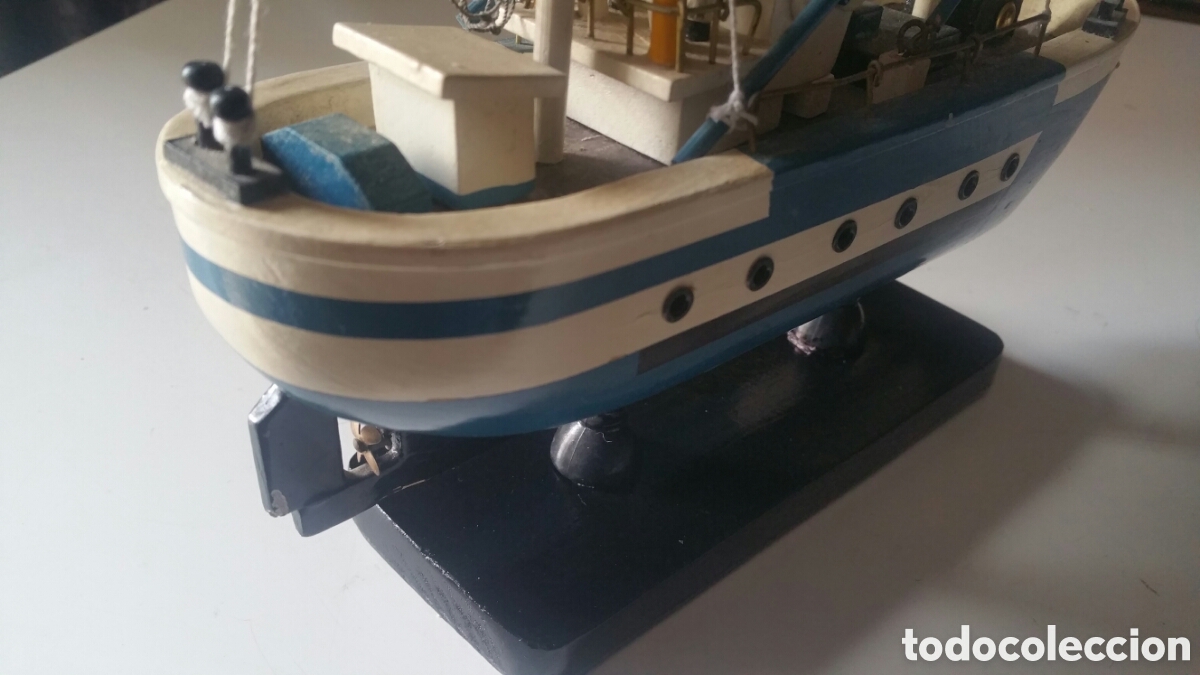 Artesan&iacute;a: Maqueta de barco de pesca de madera. - Foto 8
