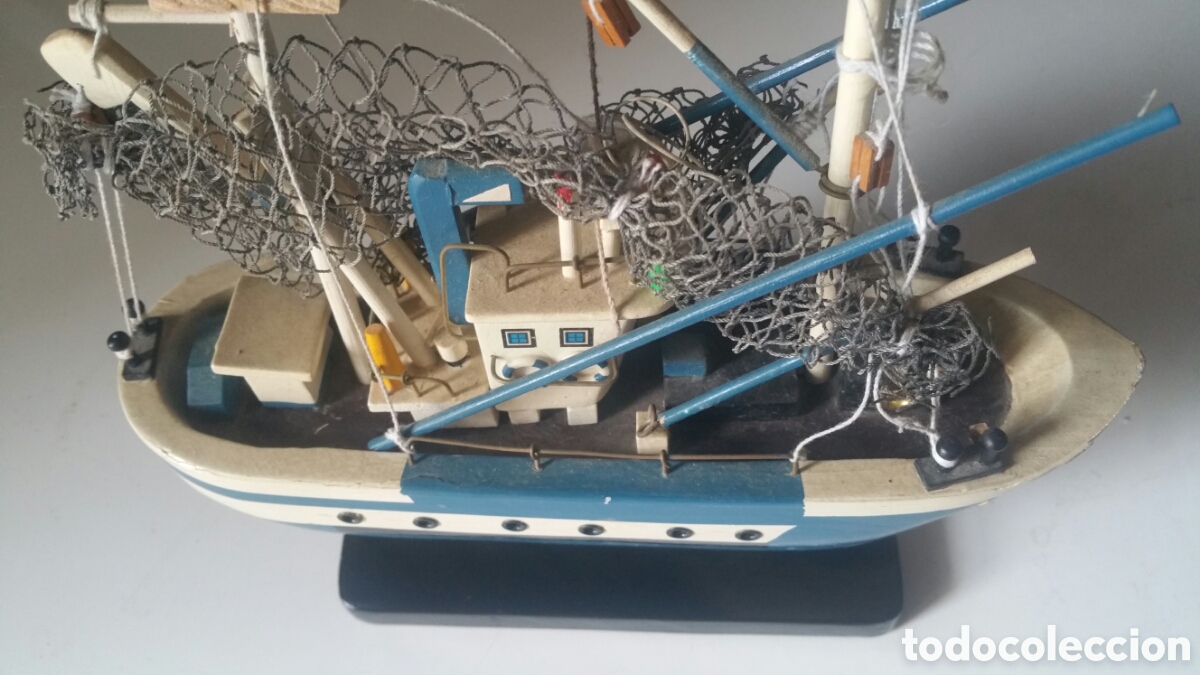 Artesan&iacute;a: Maqueta de barco de pesca de madera. - Foto 10