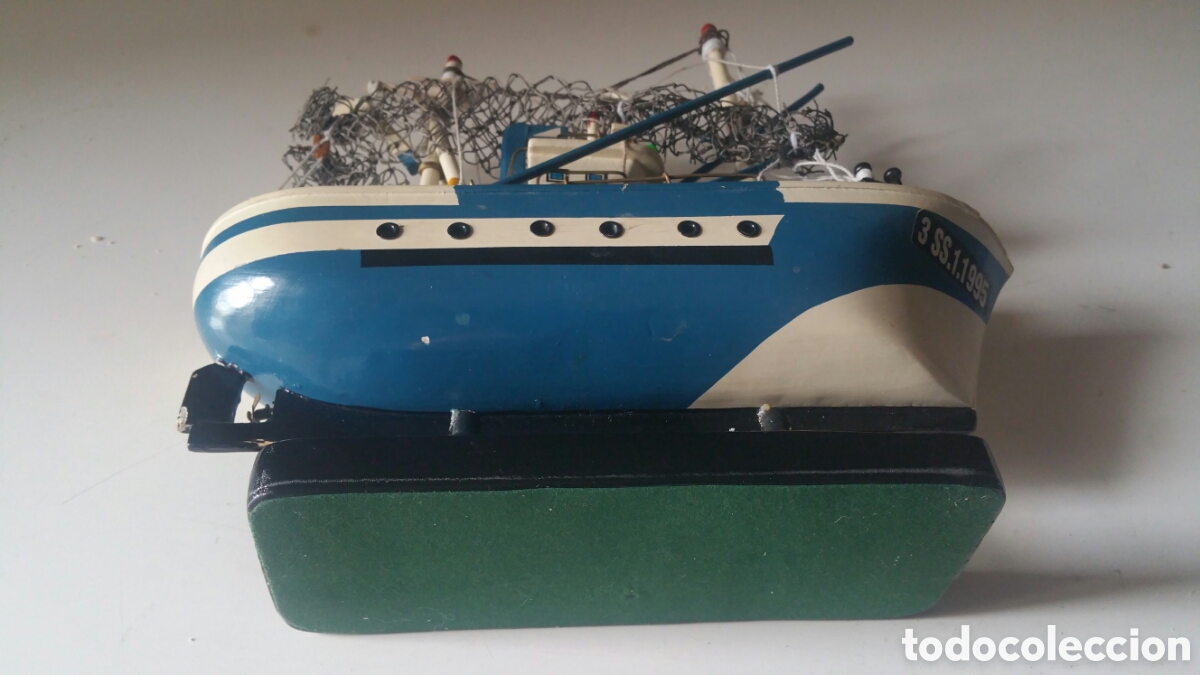 Artesan&iacute;a: Maqueta de barco de pesca de madera. - Foto 11