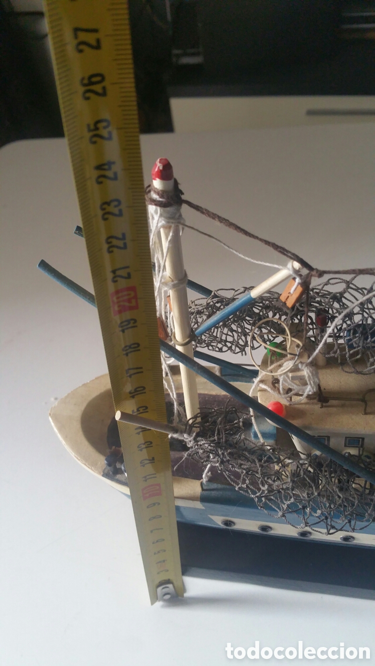 Artesan&iacute;a: Maqueta de barco de pesca de madera. - Foto 15