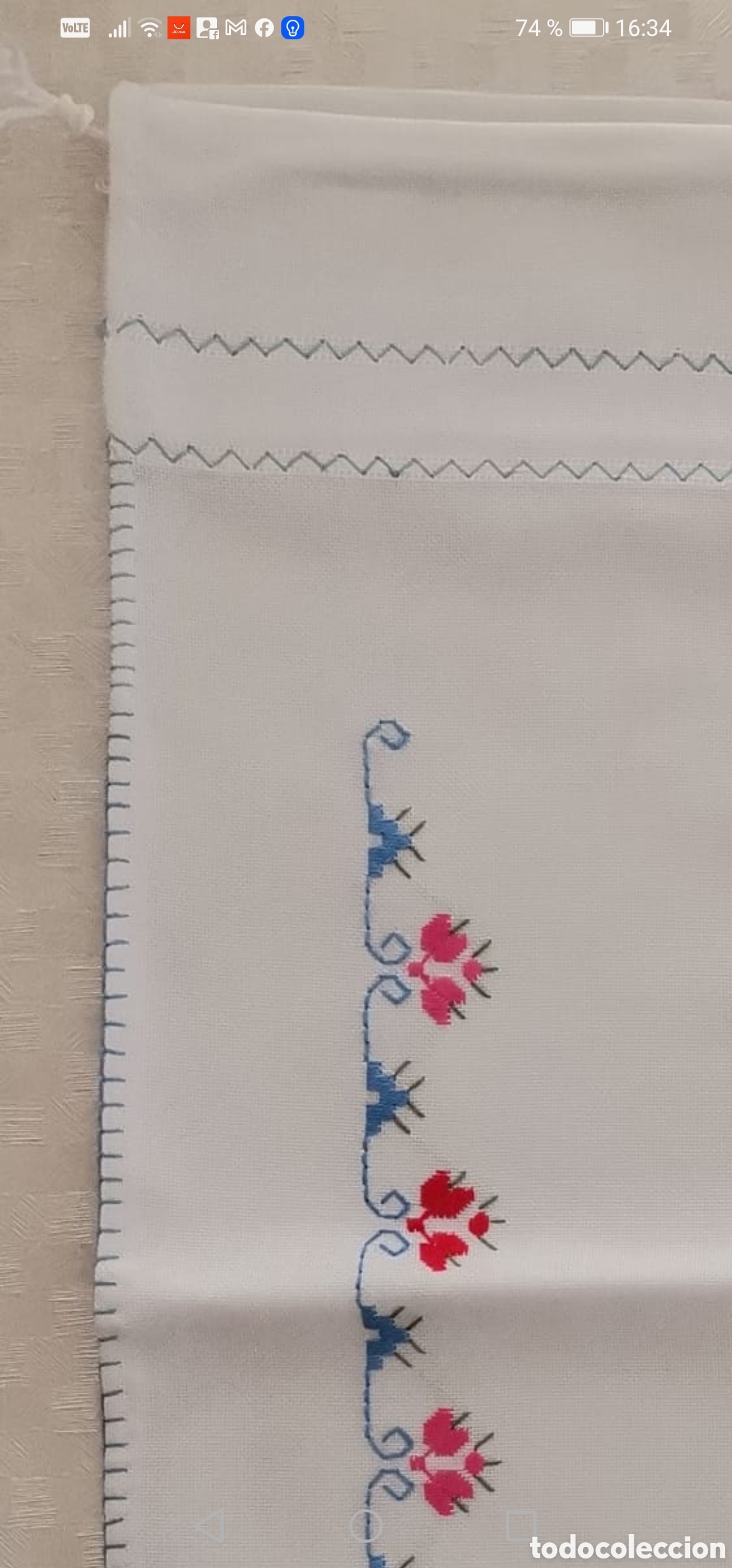 Artesan&iacute;a: Bolsa de pan, bordada a mano - Foto 2