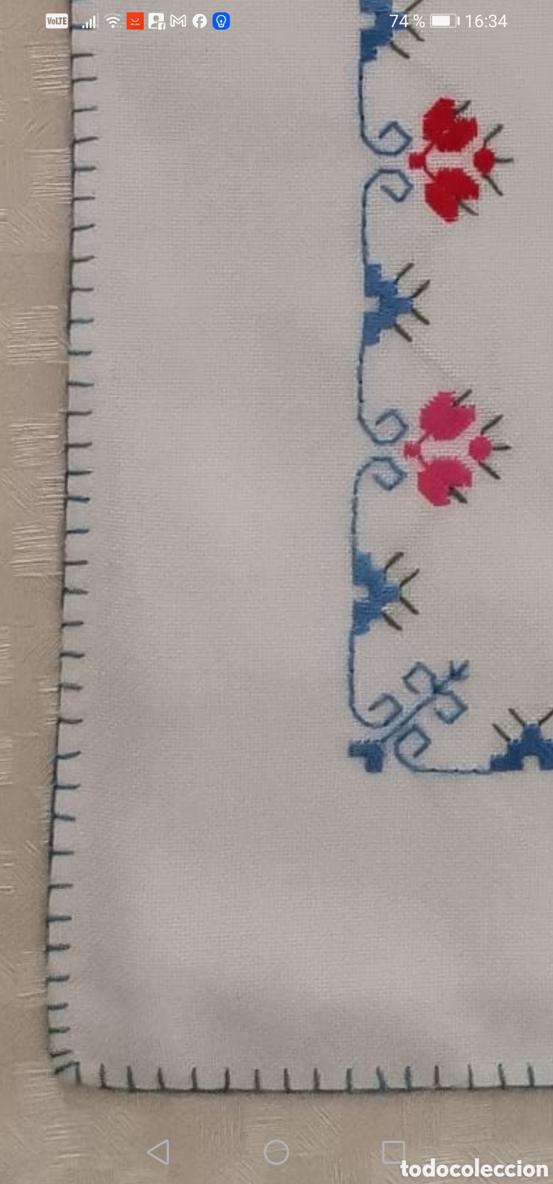 Artesan&iacute;a: Bolsa de pan, bordada a mano - Foto 4
