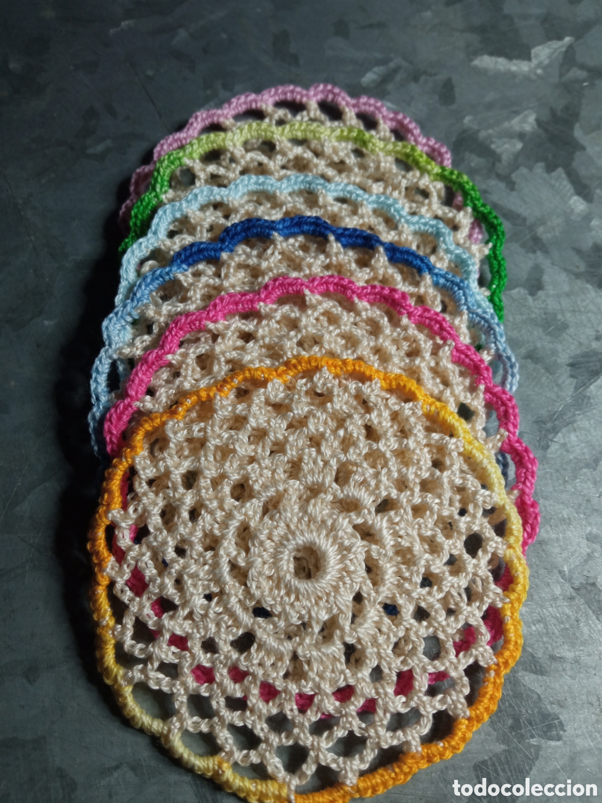 Artesan&iacute;a: 6 posavasos ganchillo - Foto 2