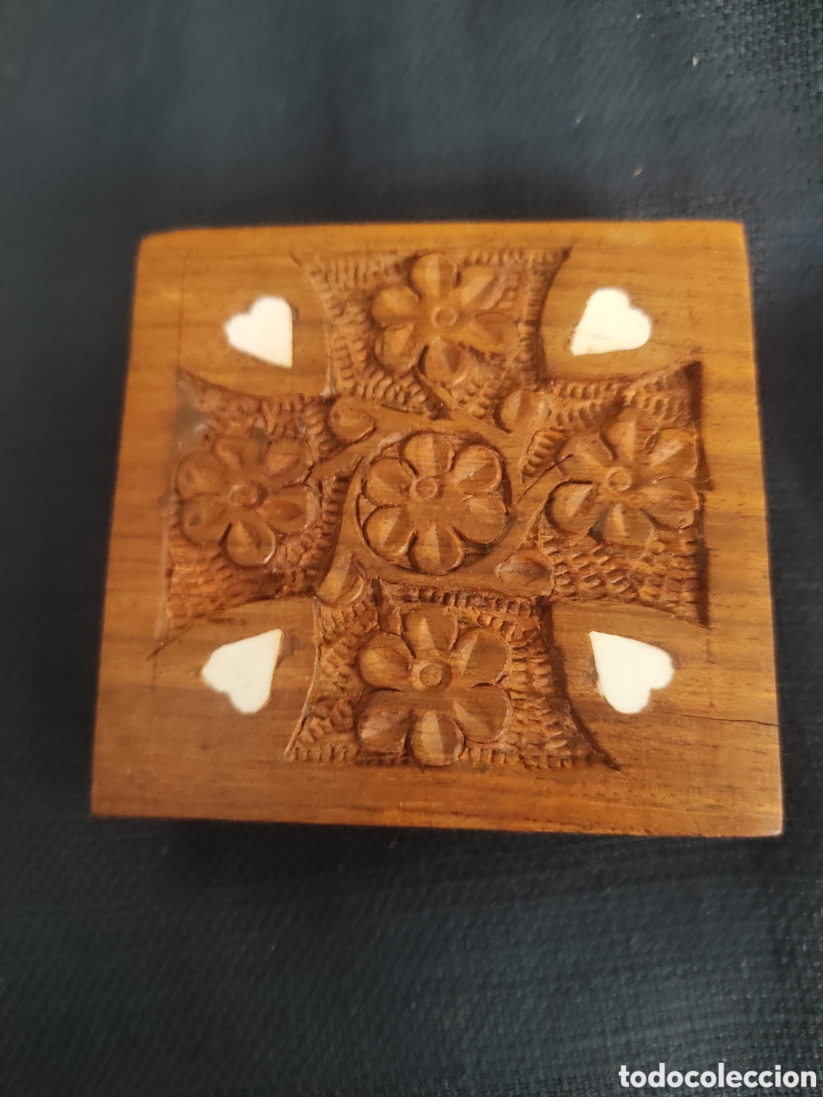 Artesan&iacute;a: Cajitas en madera y laton 4 uds - Foto 5