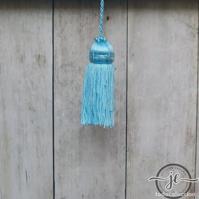 Artesan&iacute;a: Borla de seda azul claro 6 cm - Foto 1
