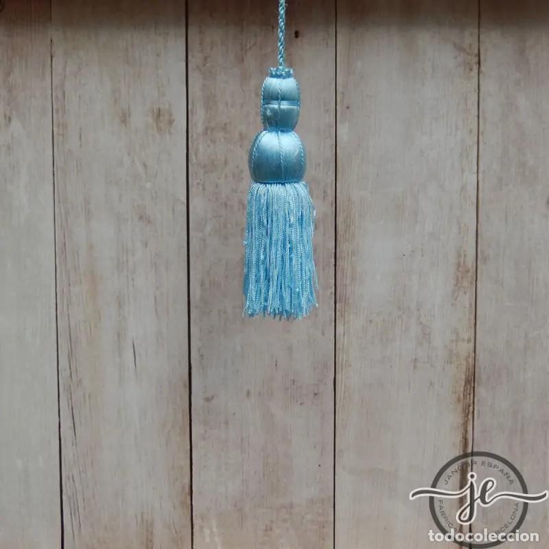 Kunsthandwerk: Borla de seda azul claro 10 cm