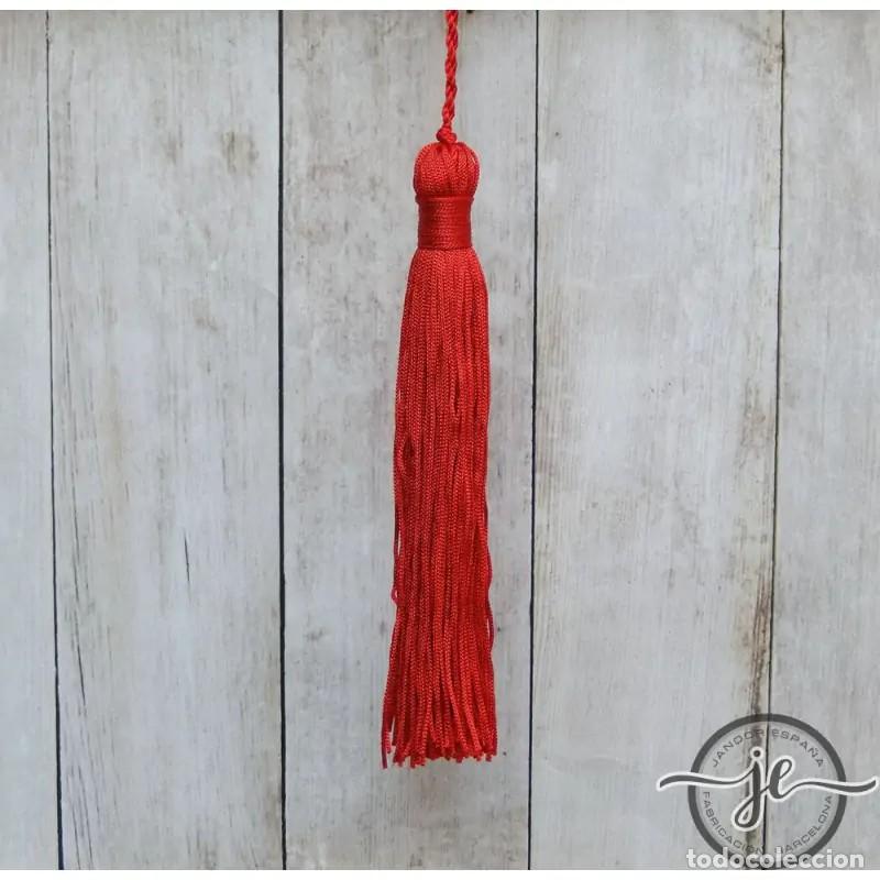 Kunsthandwerk: Borla de seda roja 15 cm