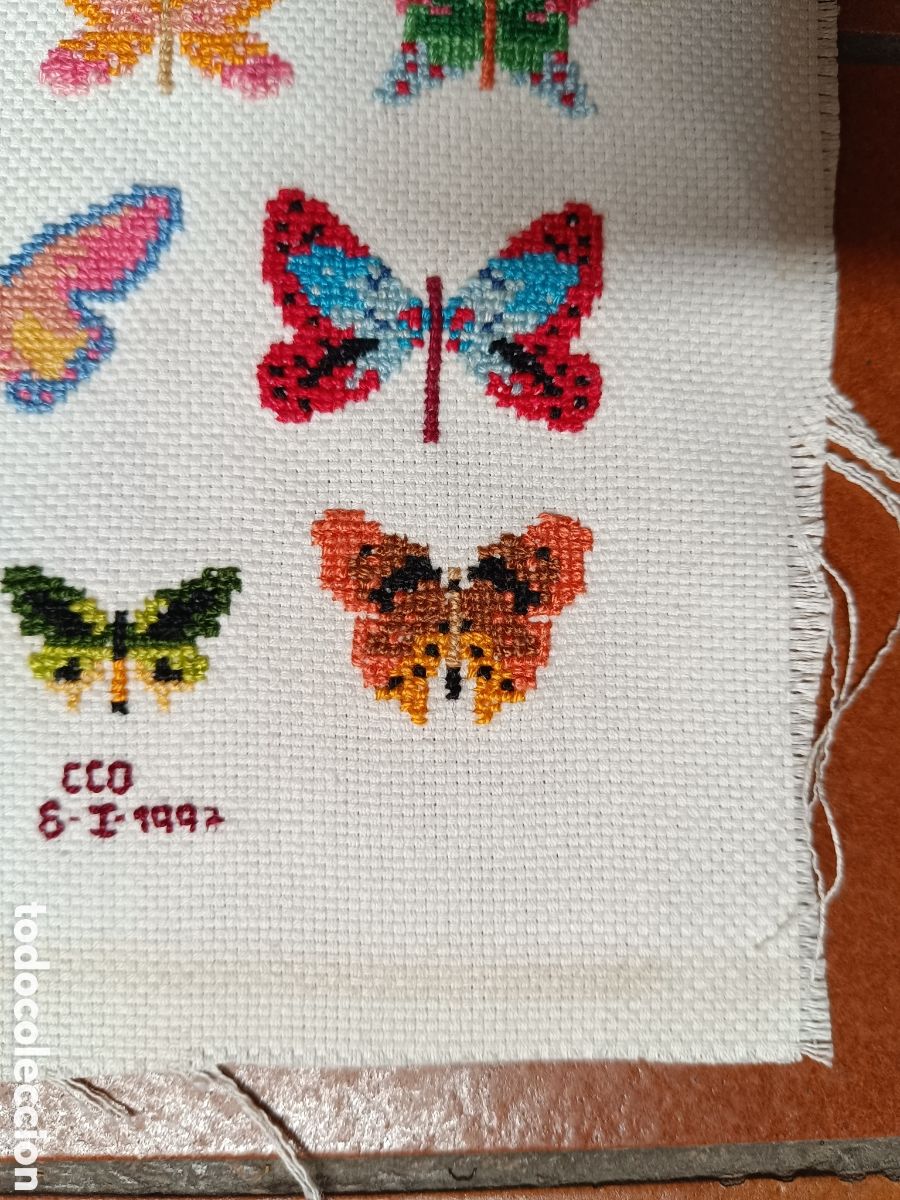 Artesan&iacute;a: Punto de cruz Mariposas - Foto 5