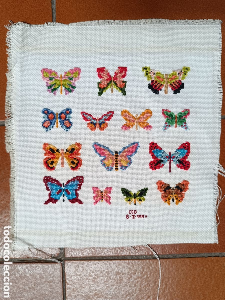 Artesan&iacute;a: Punto de cruz Mariposas - Foto 1