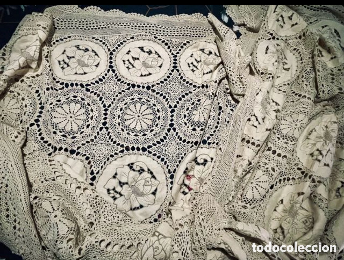 Artesan&iacute;a: Colcha ganchillo elaborada a mano - Foto 1