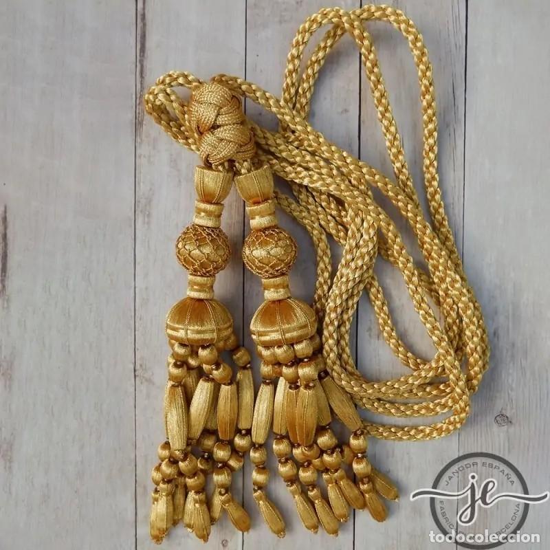 Handicraft: Cord&oacute;n De Oro De 3 Metros Con Borlas De Oro Y Fleco De Bellota 23 Cm